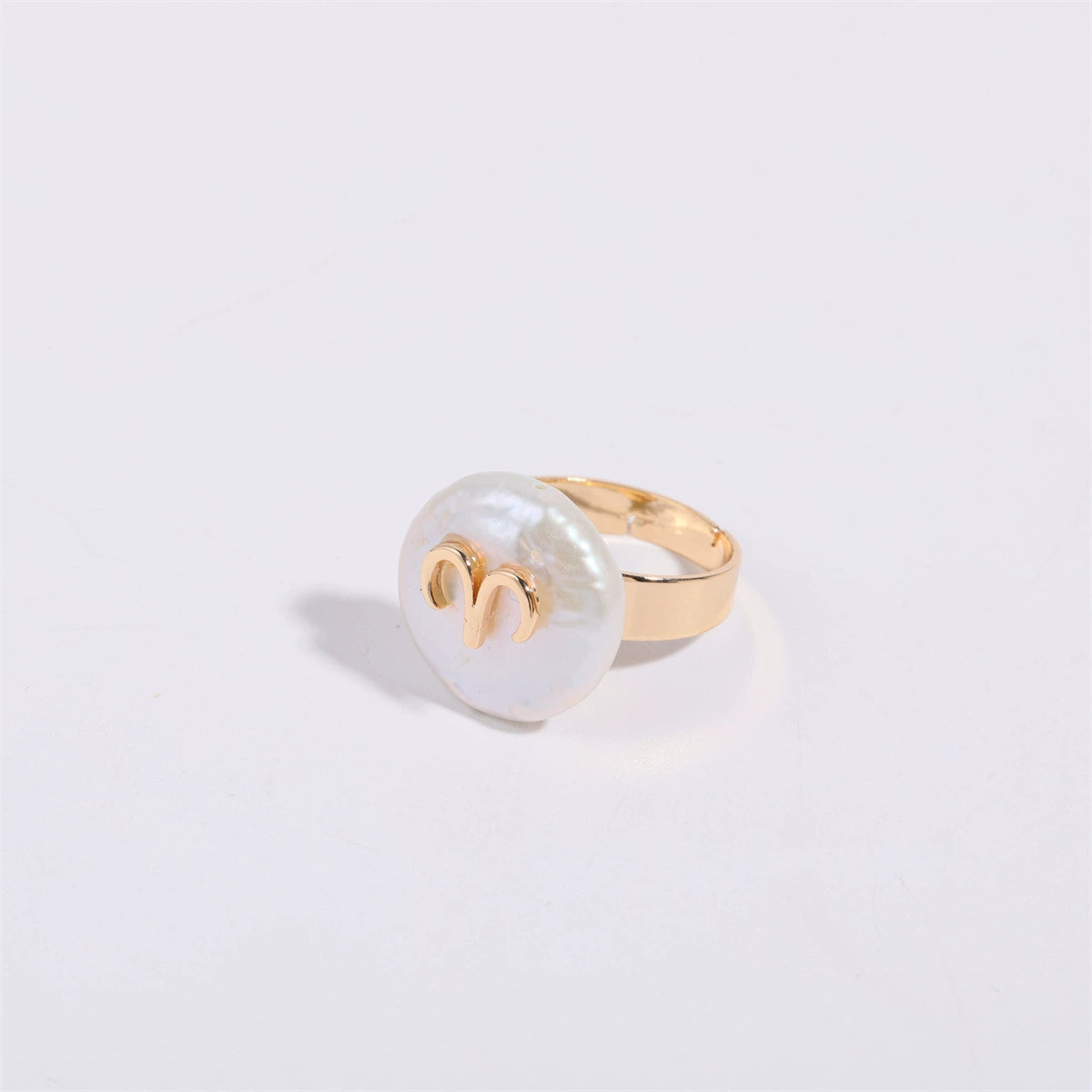 Rings Graceful Baroque Pearl Zodiac Signs Ring