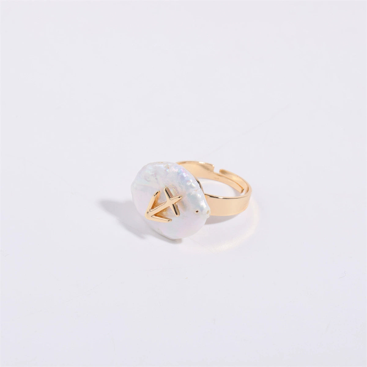 Rings Graceful Baroque Pearl Zodiac Signs Ring