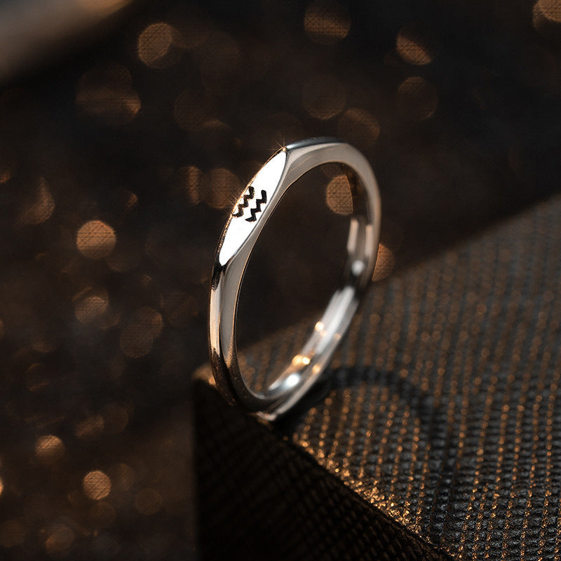 Ring Graceful Silver Plated Zodiac Signs Ring