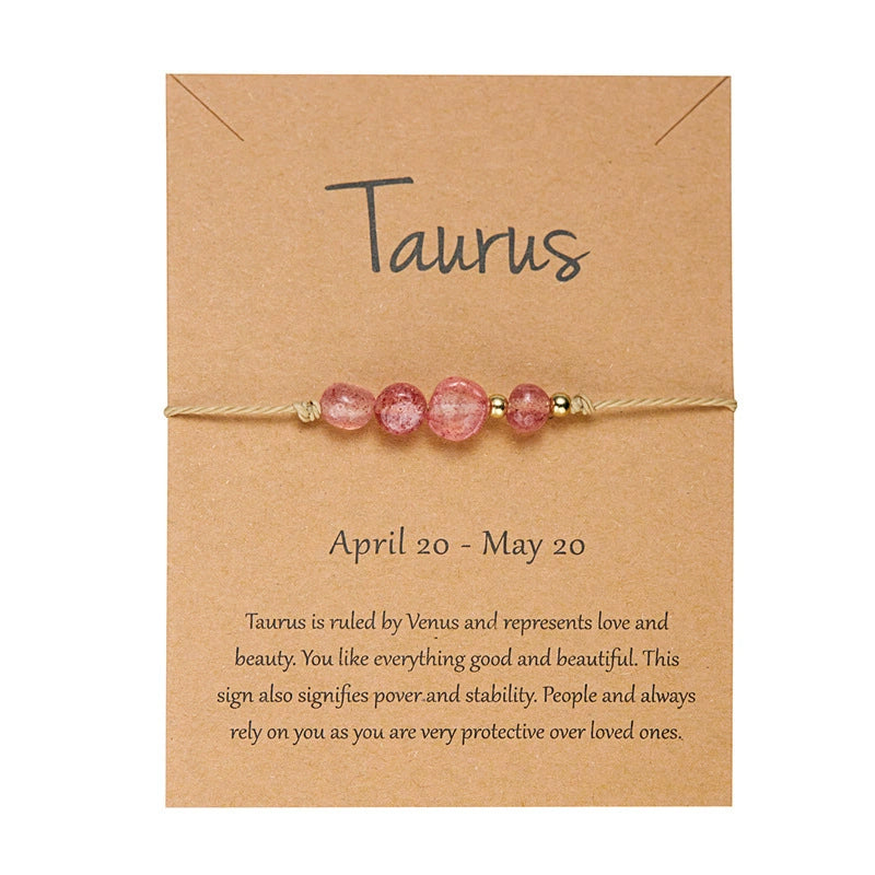 Handmade Natural Gemstone Best Crystals for Each Zodiac Sign Bracelet