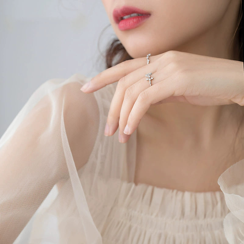 Rings Silver Plated Zodiac Signs Icon Cubic Zirconia Ring
