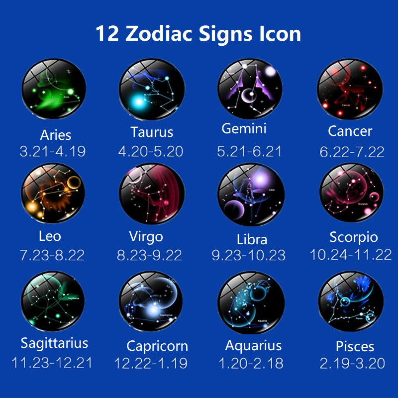 Rings Noctilucent Zodiac Signs Ring Perfect for Night Party