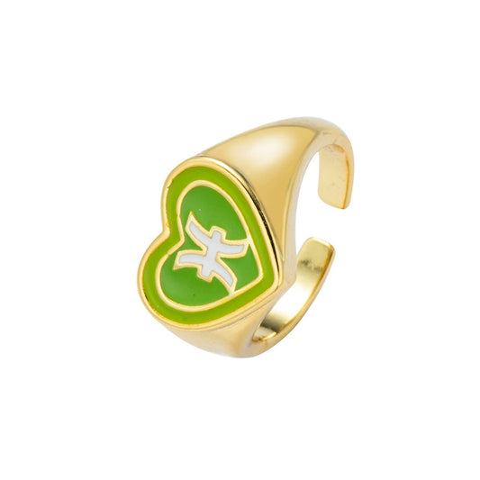 Rings Personalised Resin Zodiac Signs Colorful Ring