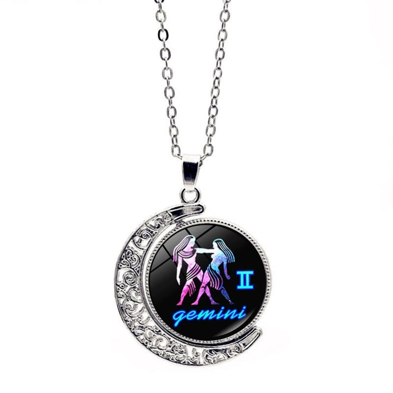 Necklace Zodiac Sign Necklace with Colorful Horoscope Pendant Perfect Gift