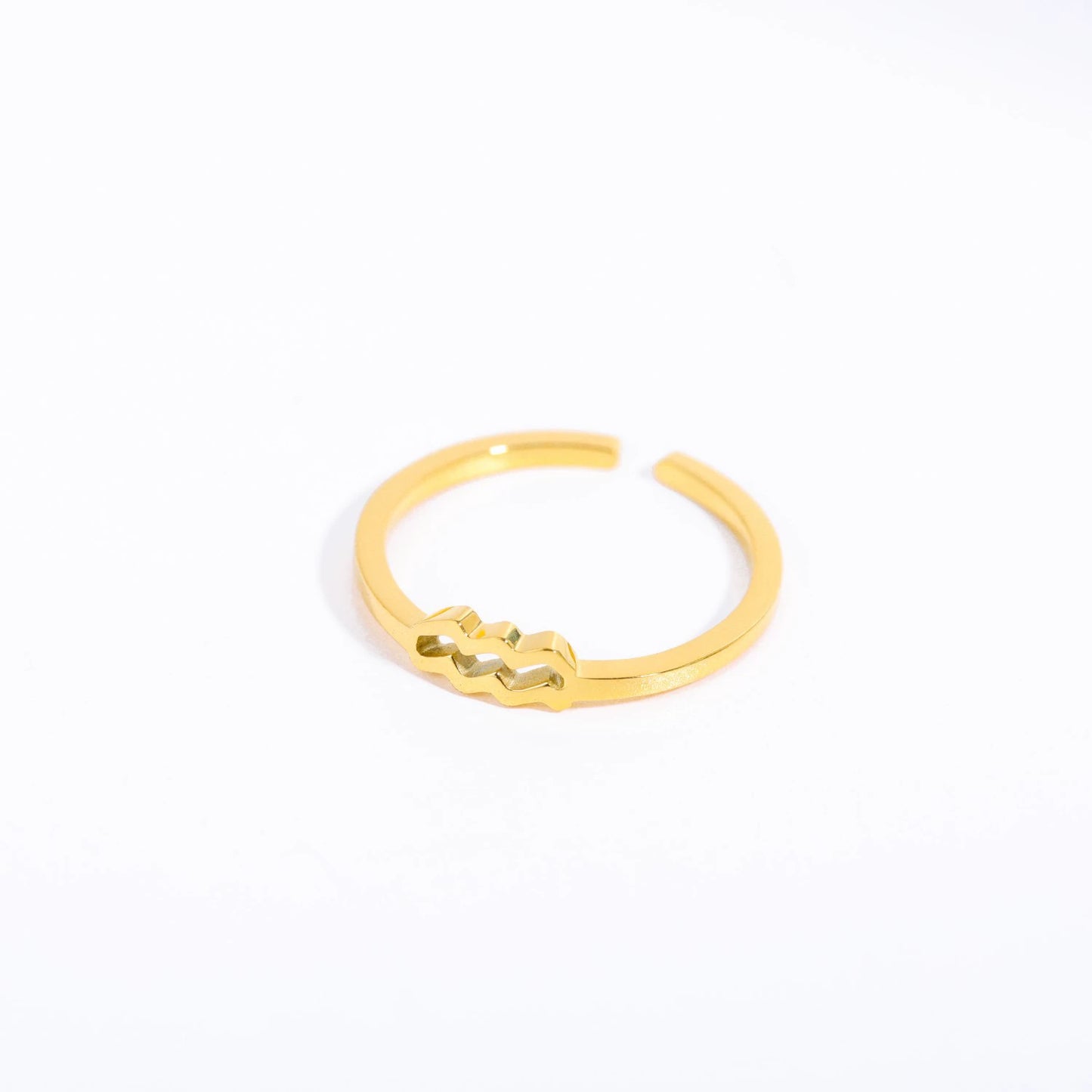 Rings Graceful Gold Plated Zodiac Signs Ring