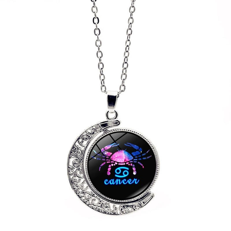 Necklace Zodiac Sign Necklace with Colorful Horoscope Pendant Perfect Gift