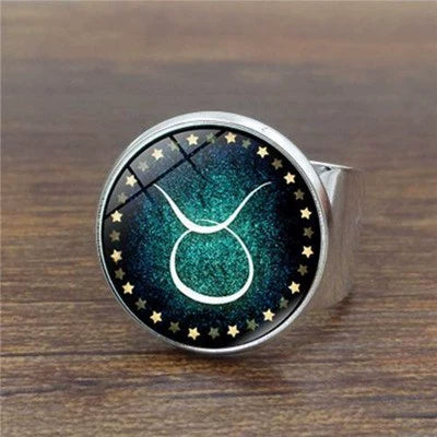 Rings Noctilucent Zodiac Signs Ring Perfect for Night Party