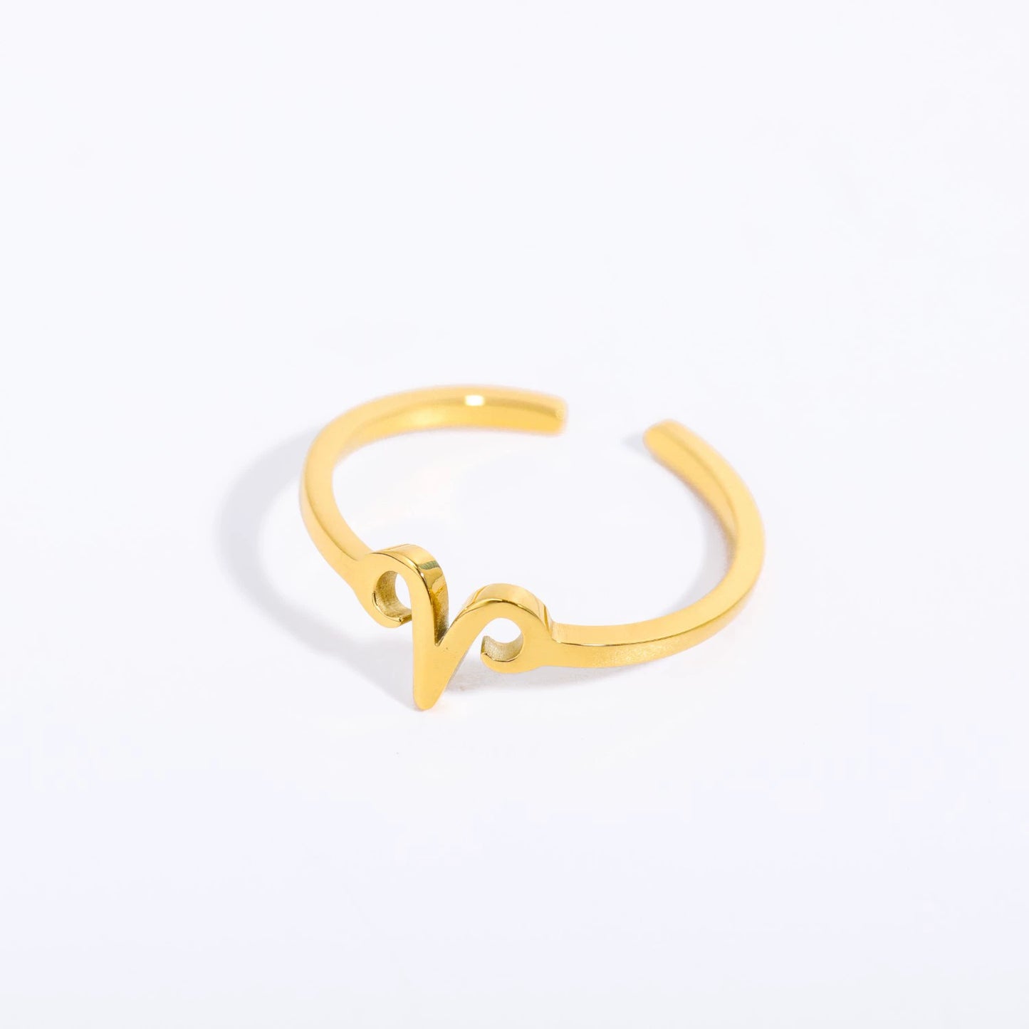 Rings Graceful Gold Plated Zodiac Signs Ring