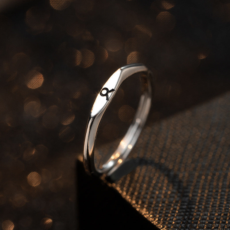 Ring Graceful Silver Plated Zodiac Signs Ring
