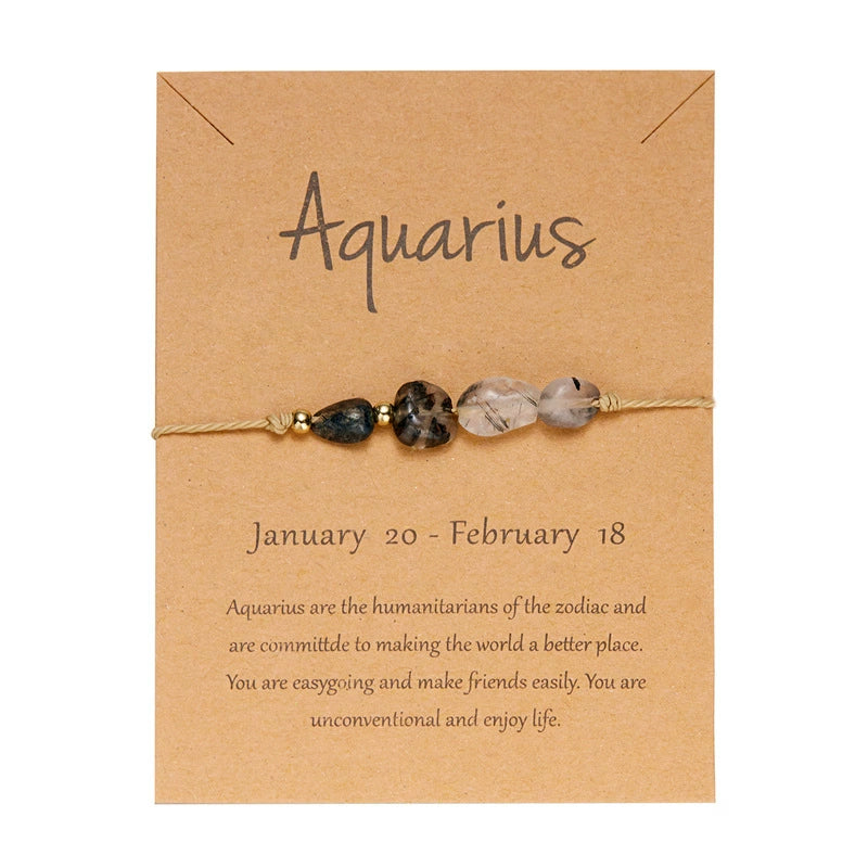 Handmade Natural Gemstone Best Crystals for Each Zodiac Sign Bracelet