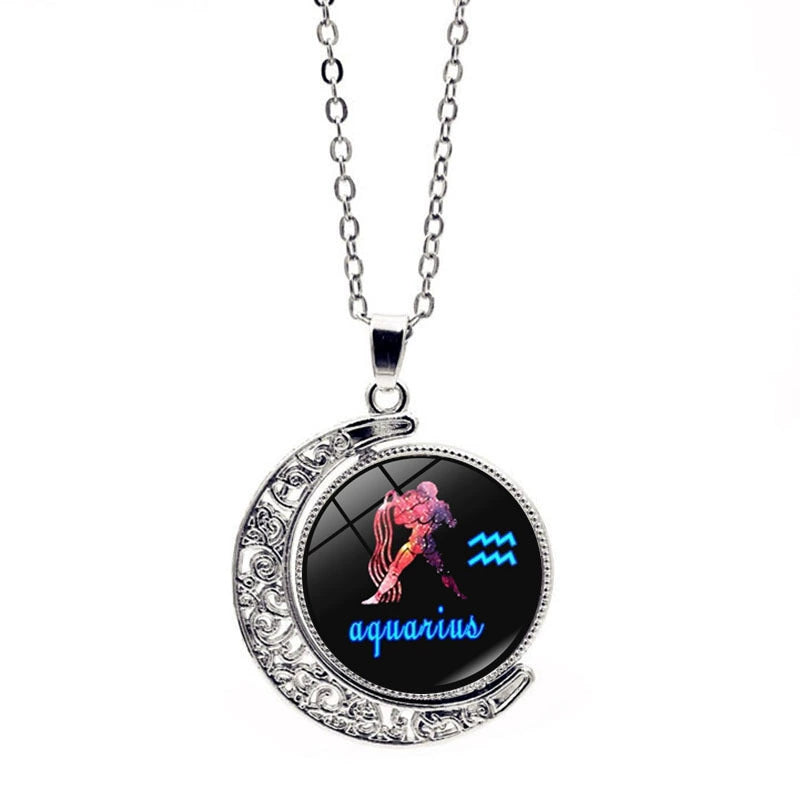 Necklace Zodiac Sign Necklace with Colorful Horoscope Pendant Perfect Gift