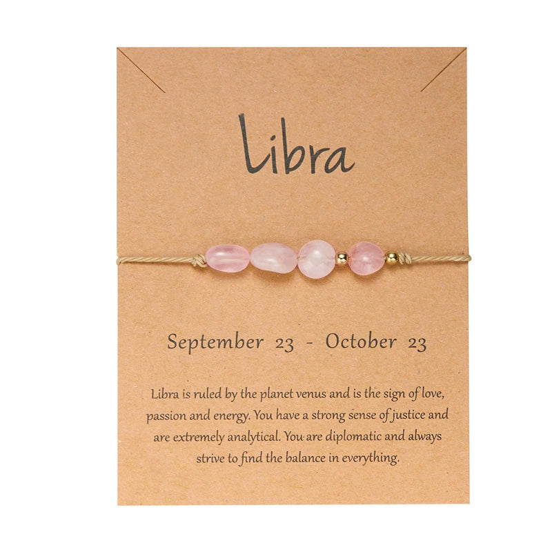 Handmade Natural Gemstone Best Crystals for Each Zodiac Sign Bracelet