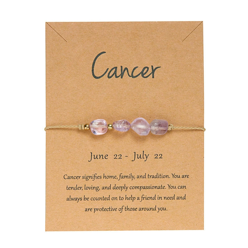 Handmade Natural Gemstone Best Crystals for Each Zodiac Sign Bracelet