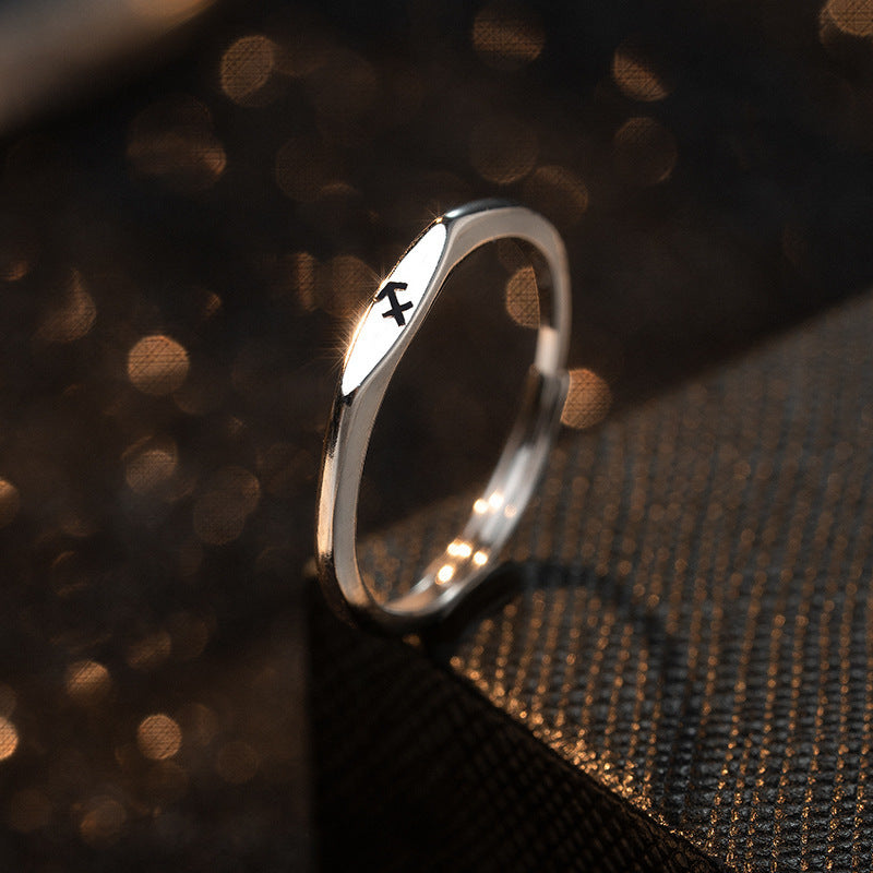 Ring Graceful Silver Plated Zodiac Signs Ring