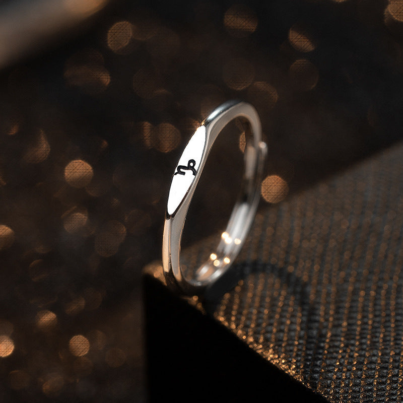 Ring Graceful Silver Plated Zodiac Signs Ring