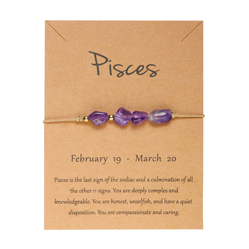 Handmade Natural Gemstone Best Crystals for Each Zodiac Sign Bracelet