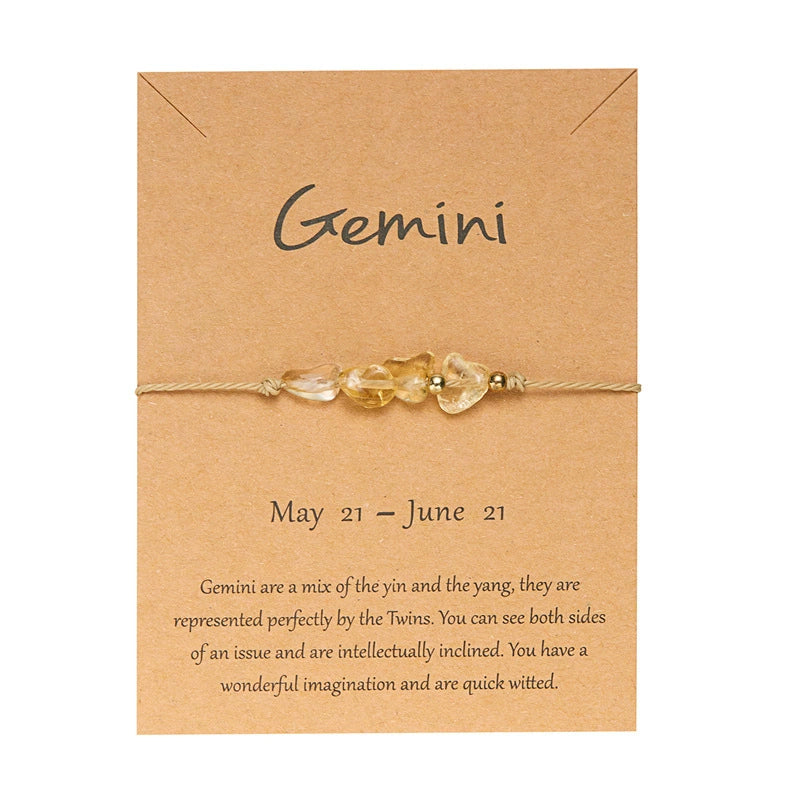 Handmade Natural Gemstone Best Crystals for Each Zodiac Sign Bracelet