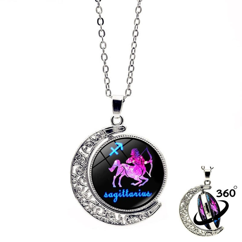 Necklace Zodiac Sign Necklace with Colorful Horoscope Pendant Perfect Gift