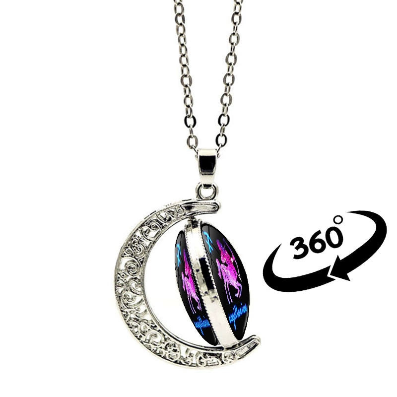 Necklace Zodiac Sign Necklace with Colorful Horoscope Pendant Perfect Gift
